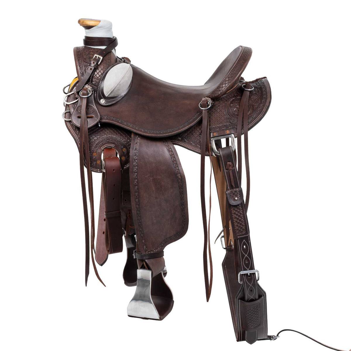 Selle western Wade Desert Stallion Pool's avec porte-couteau et sangle arrière