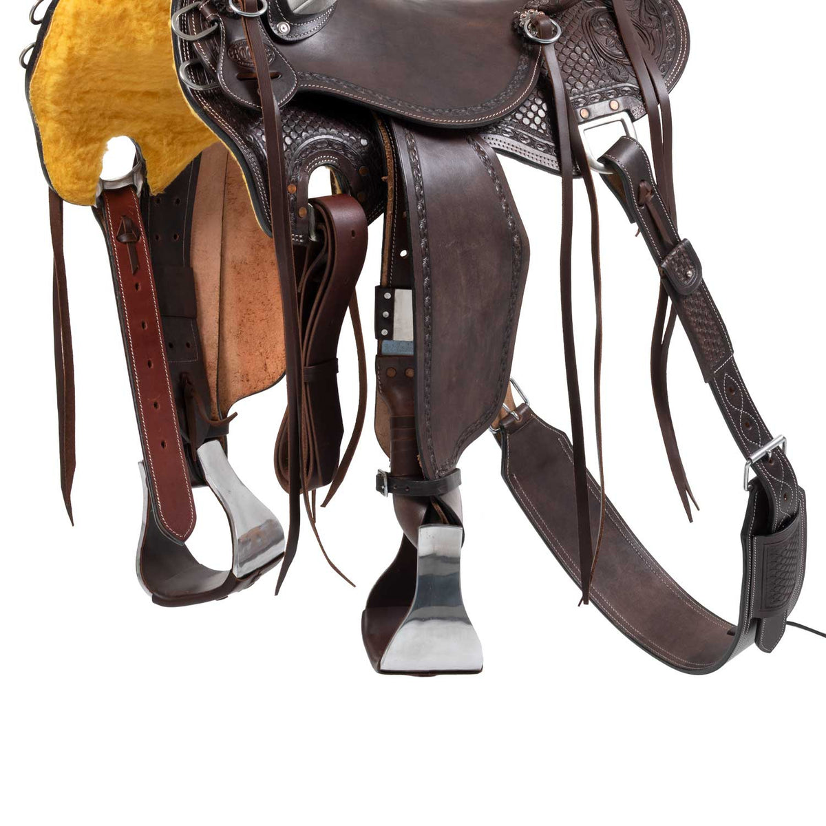 Selle western Wade Desert Stallion Pool's avec porte-couteau et sangle arrière