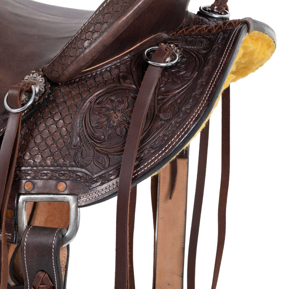 Selle western Wade Desert Stallion Pool's avec porte-couteau et sangle arrière
