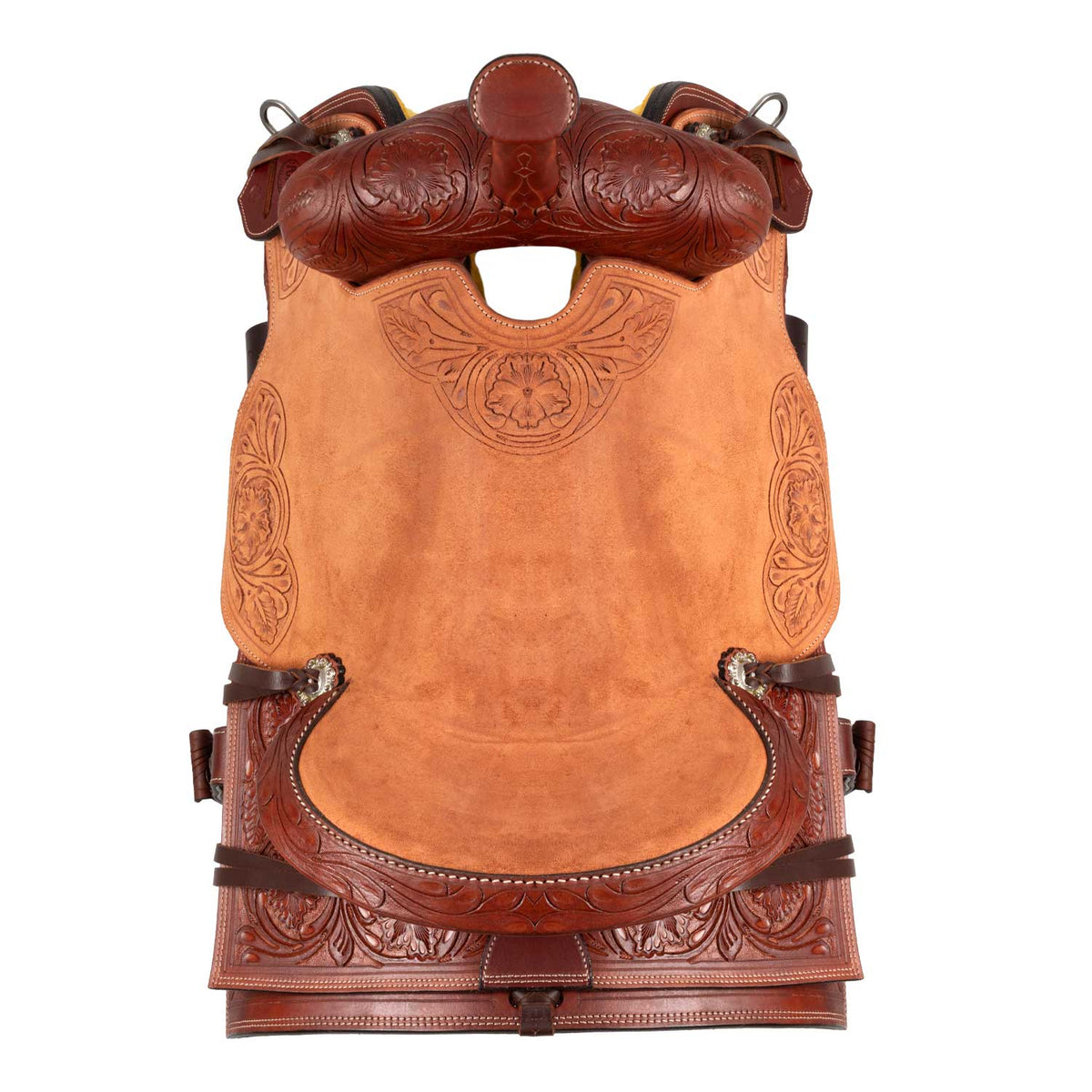 Selle cow horse Pool's Ranch Petal, siège roughout, FQHB 7 pouces