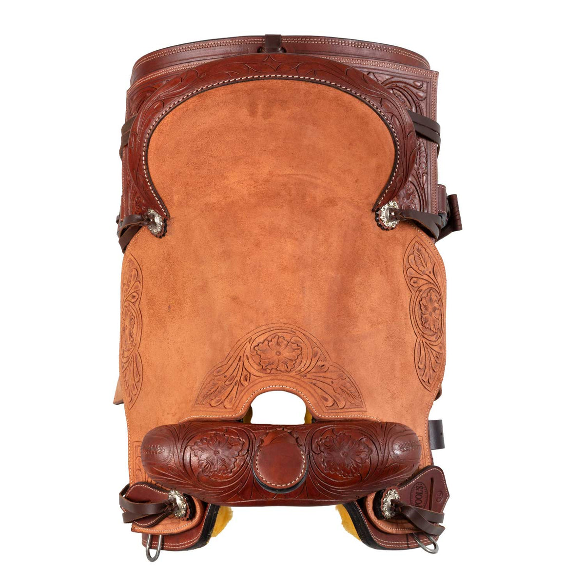 Selle cow horse Pool's Ranch Petal, siège roughout, FQHB 7 pouces