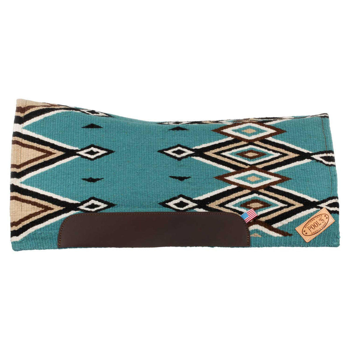 Tapis de selle western Pool's Texas profilé, feutre perforé, 34 x 36