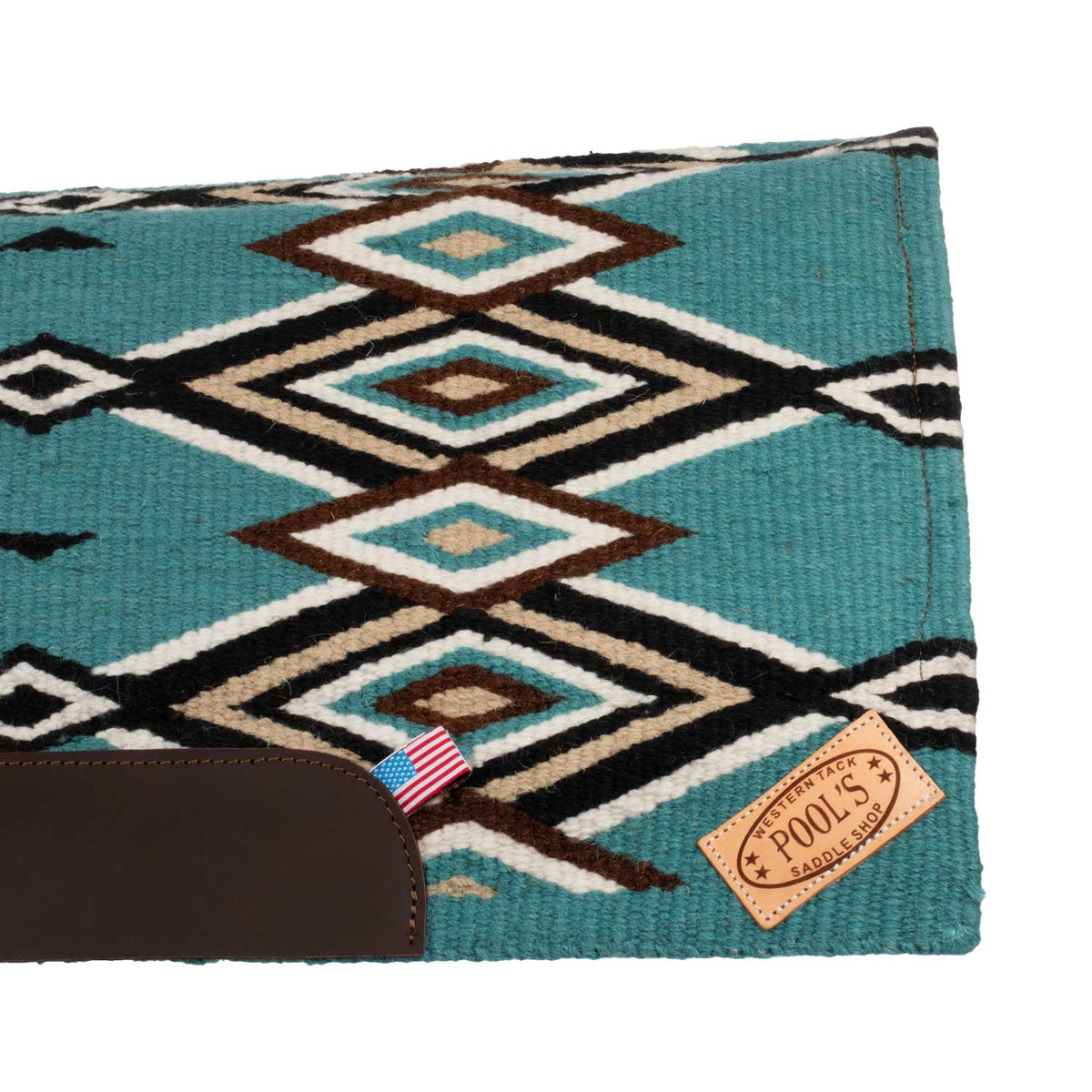 Tapis de selle western Pool's Texas profilé, feutre perforé, 34 x 36