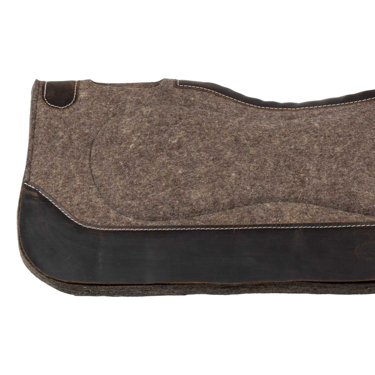 Tapis de selle western Pool's en feutre de laine avec renforts en cuir