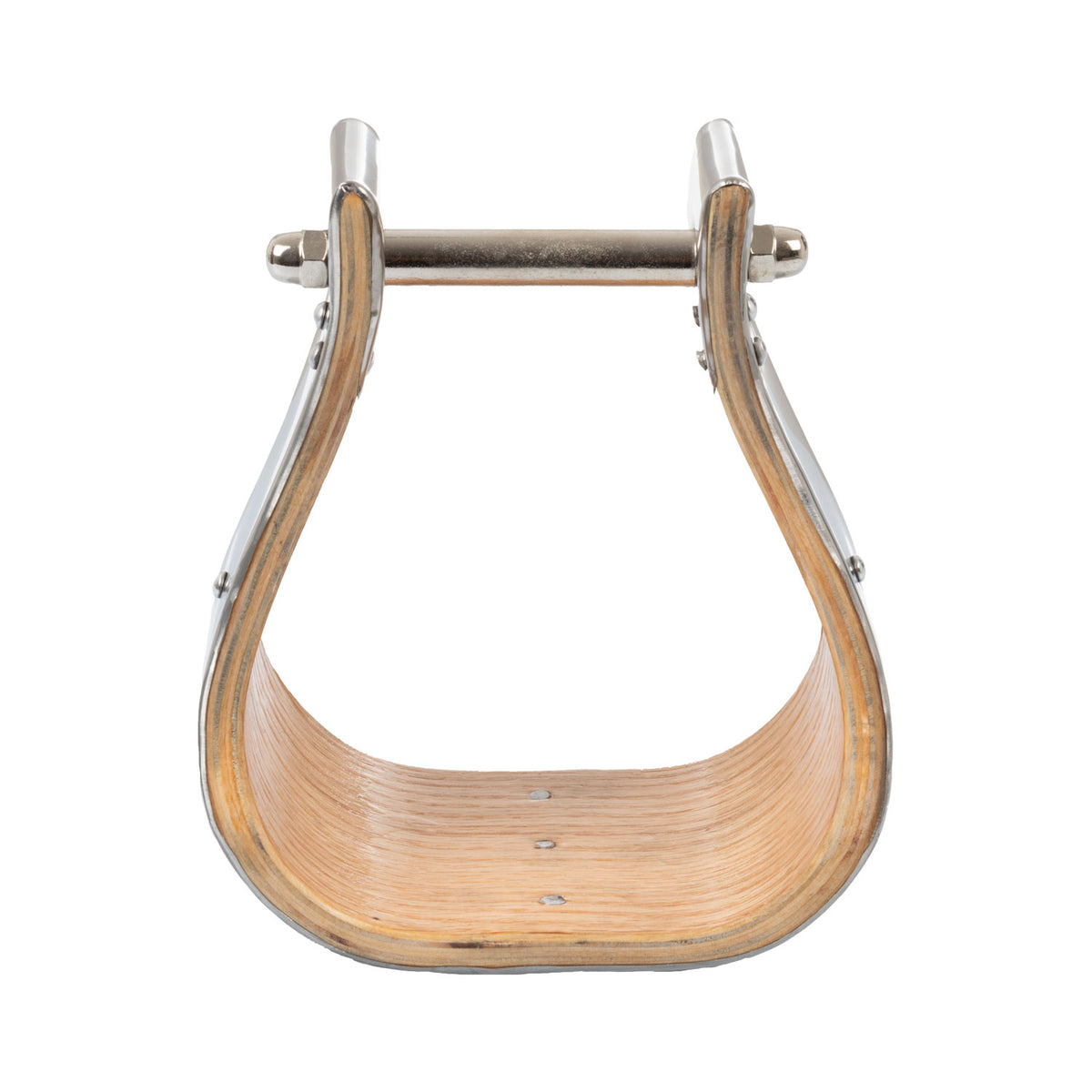 Étriers western Pool's en acier avec large marchepied en bois