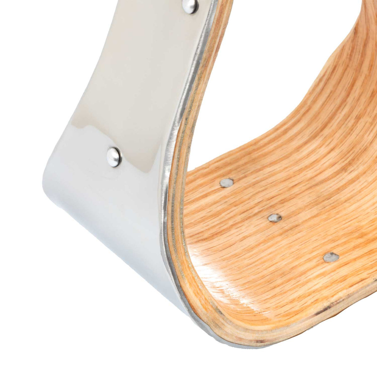 Étriers western Pool's en acier avec large marchepied en bois