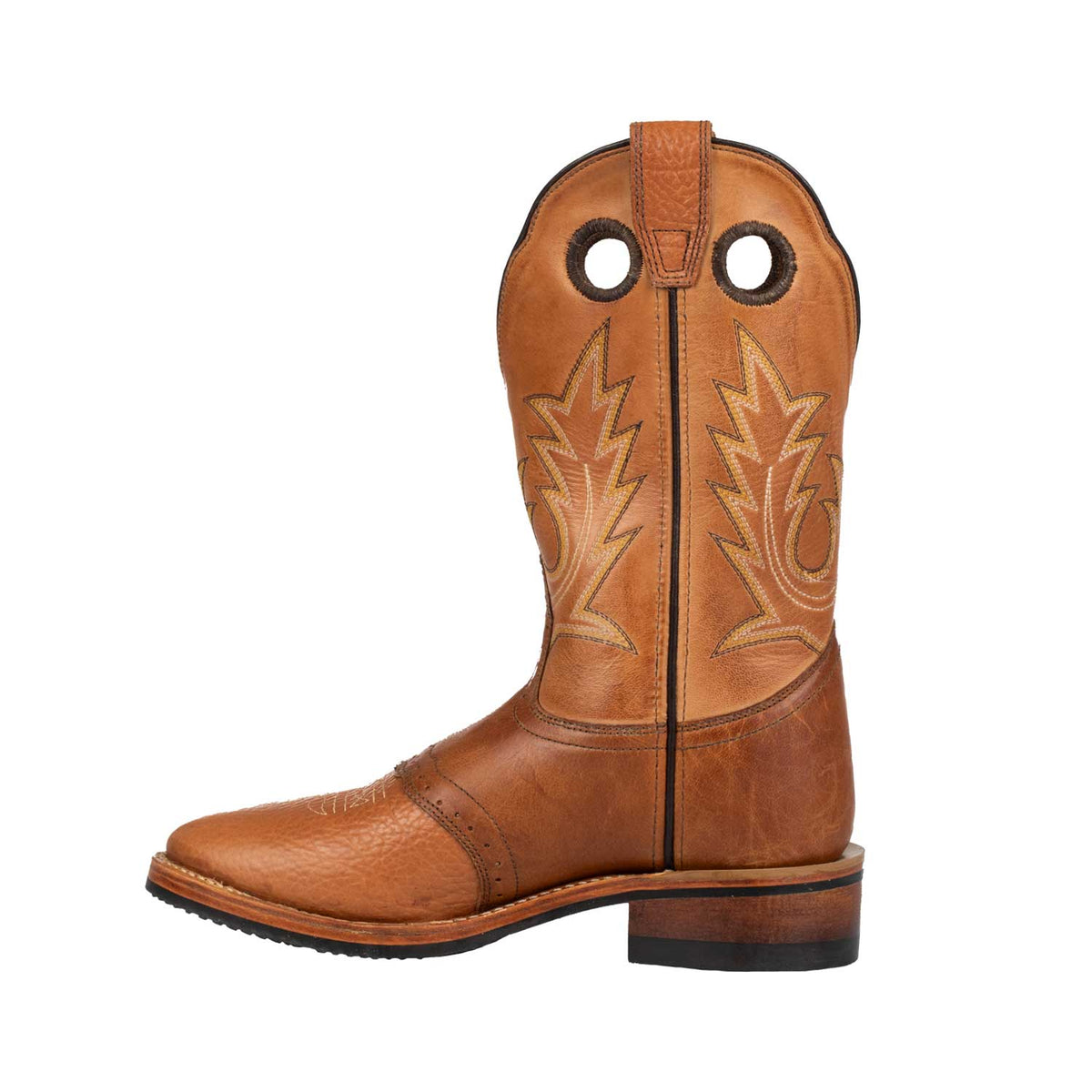 Bottines western femme Pool's 568 en cuir tricolore brodé