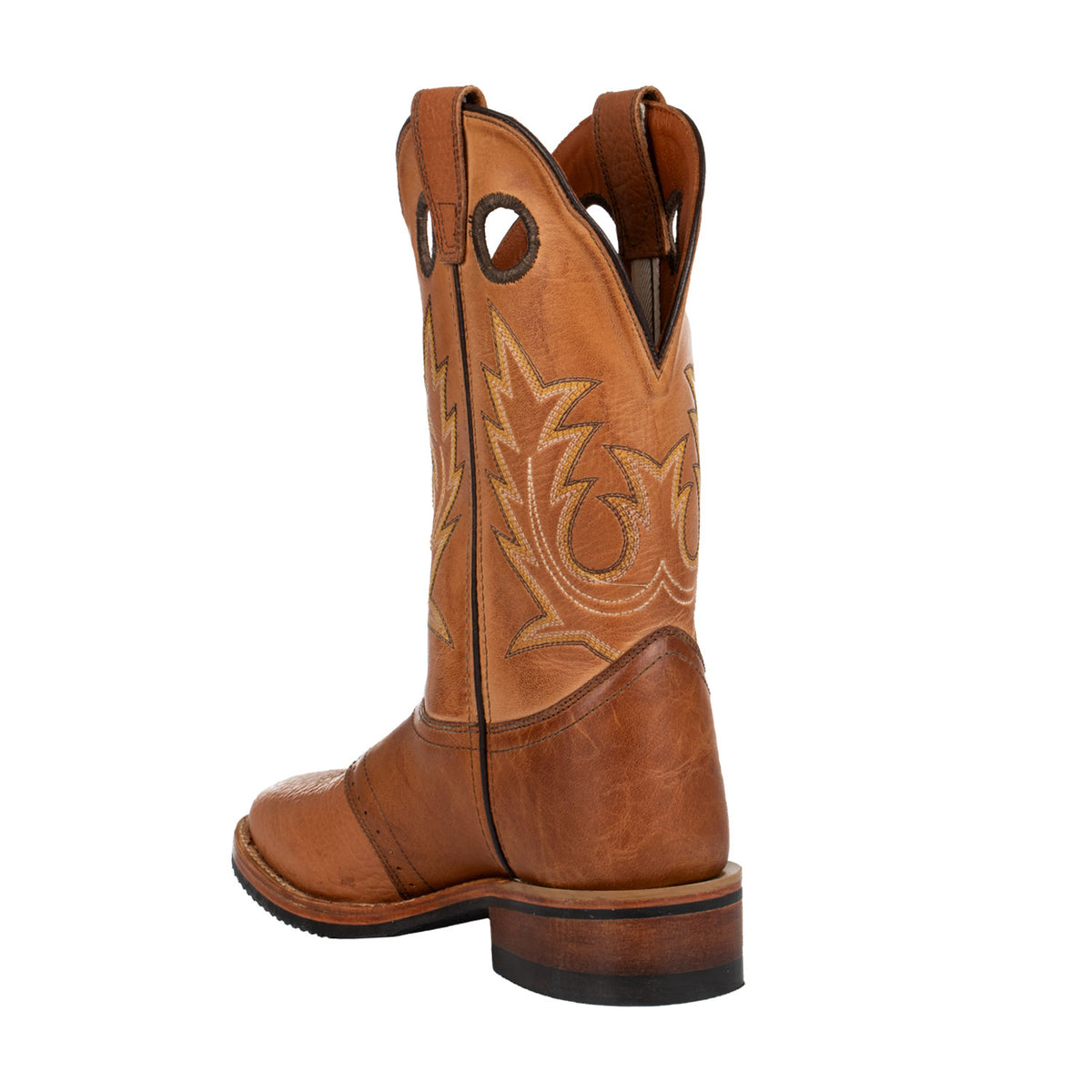 Bottines western femme Pool's 568 en cuir tricolore brodé
