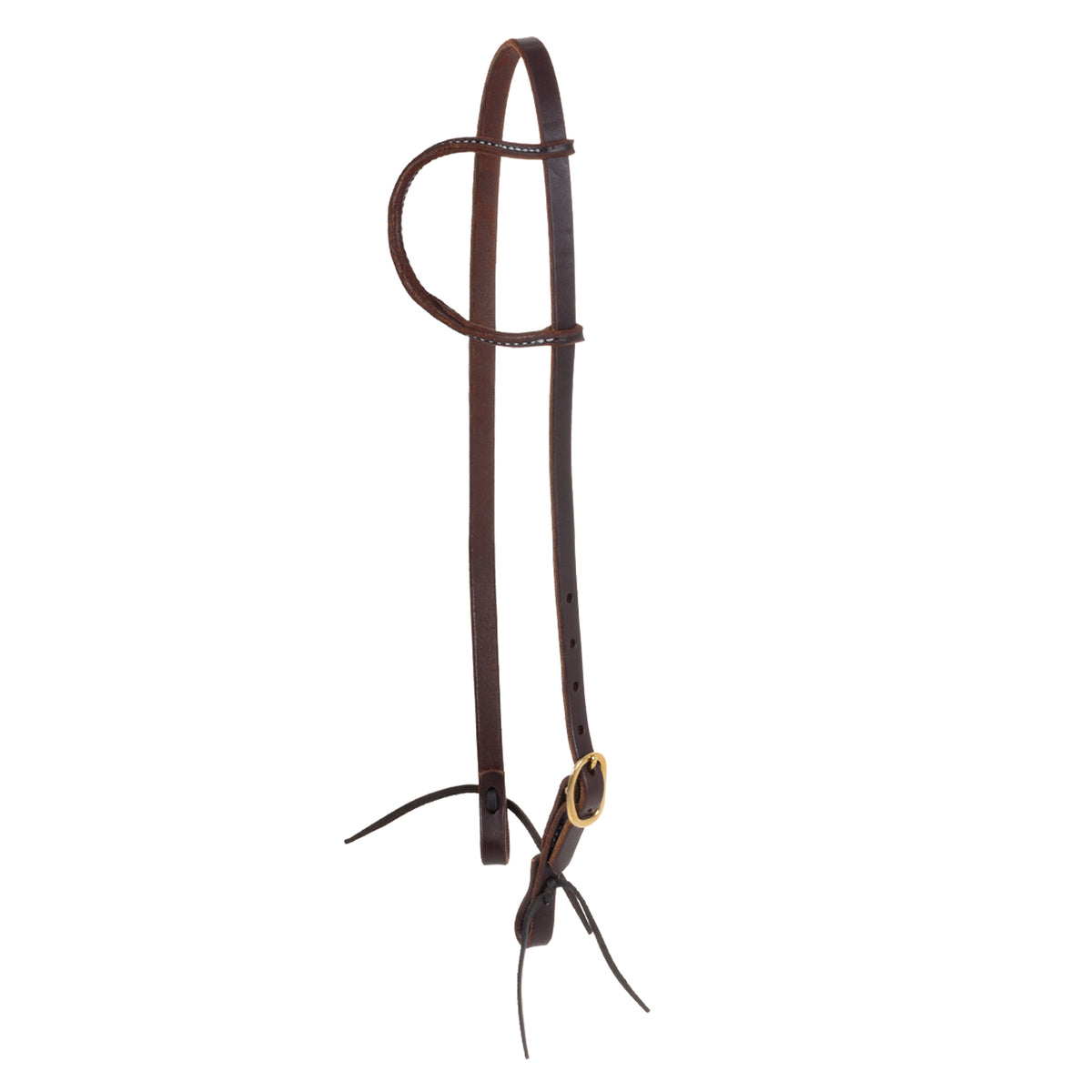 Têtière western Platinum Pro à oreilles roulées, cuir