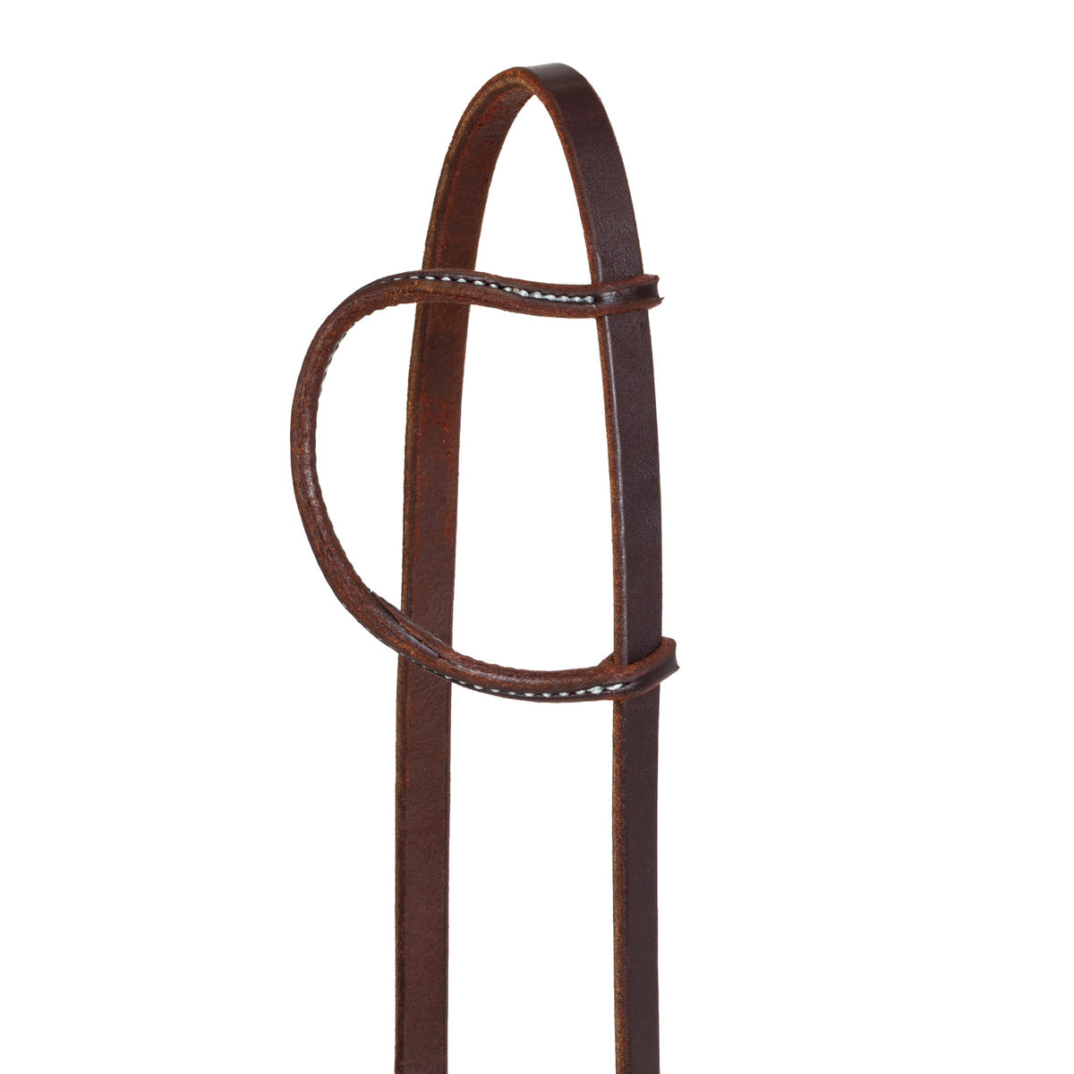 Têtière western Platinum Pro à oreilles roulées, cuir