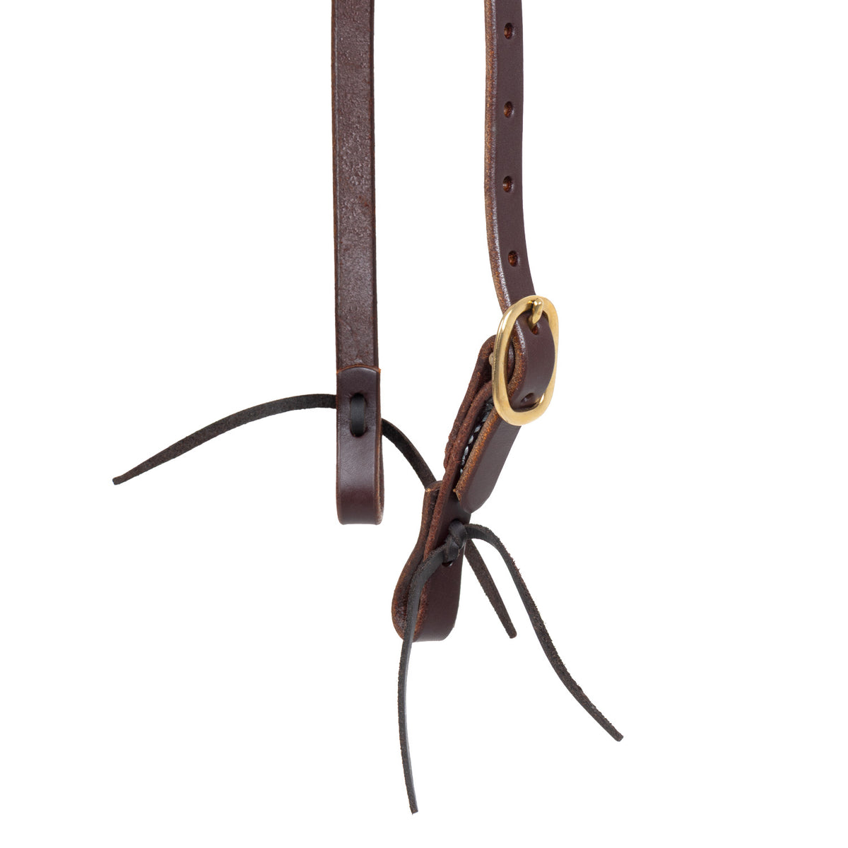 Têtière western Platinum Pro à oreilles roulées, cuir