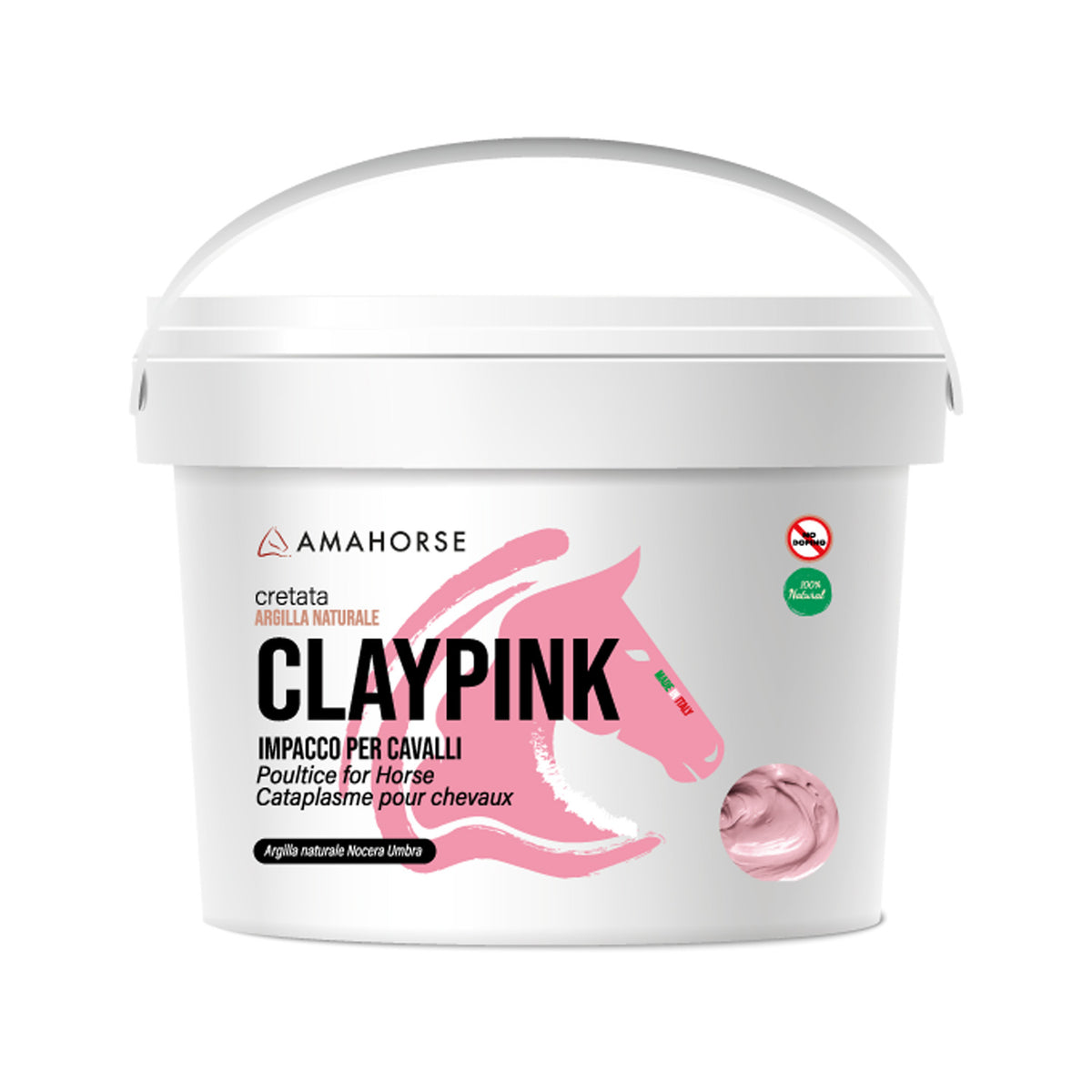 Argile rose AmaHorse Ama Pink pour membres, 1 kg ou 4 kg