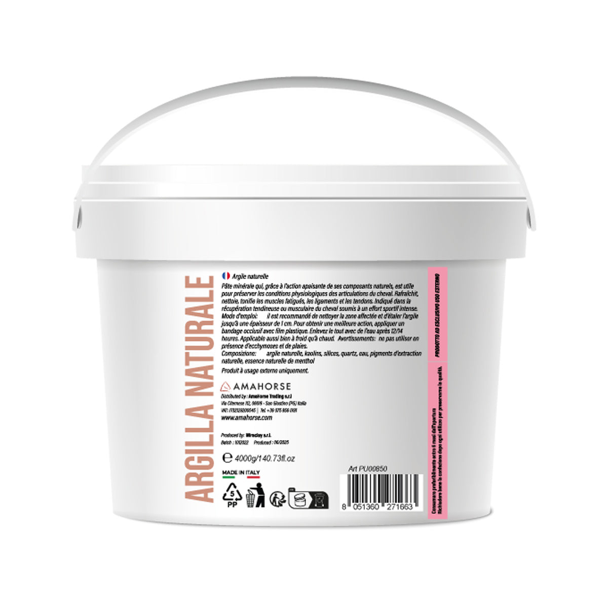 Argile rose AmaHorse Ama Pink pour membres, 1 kg ou 4 kg