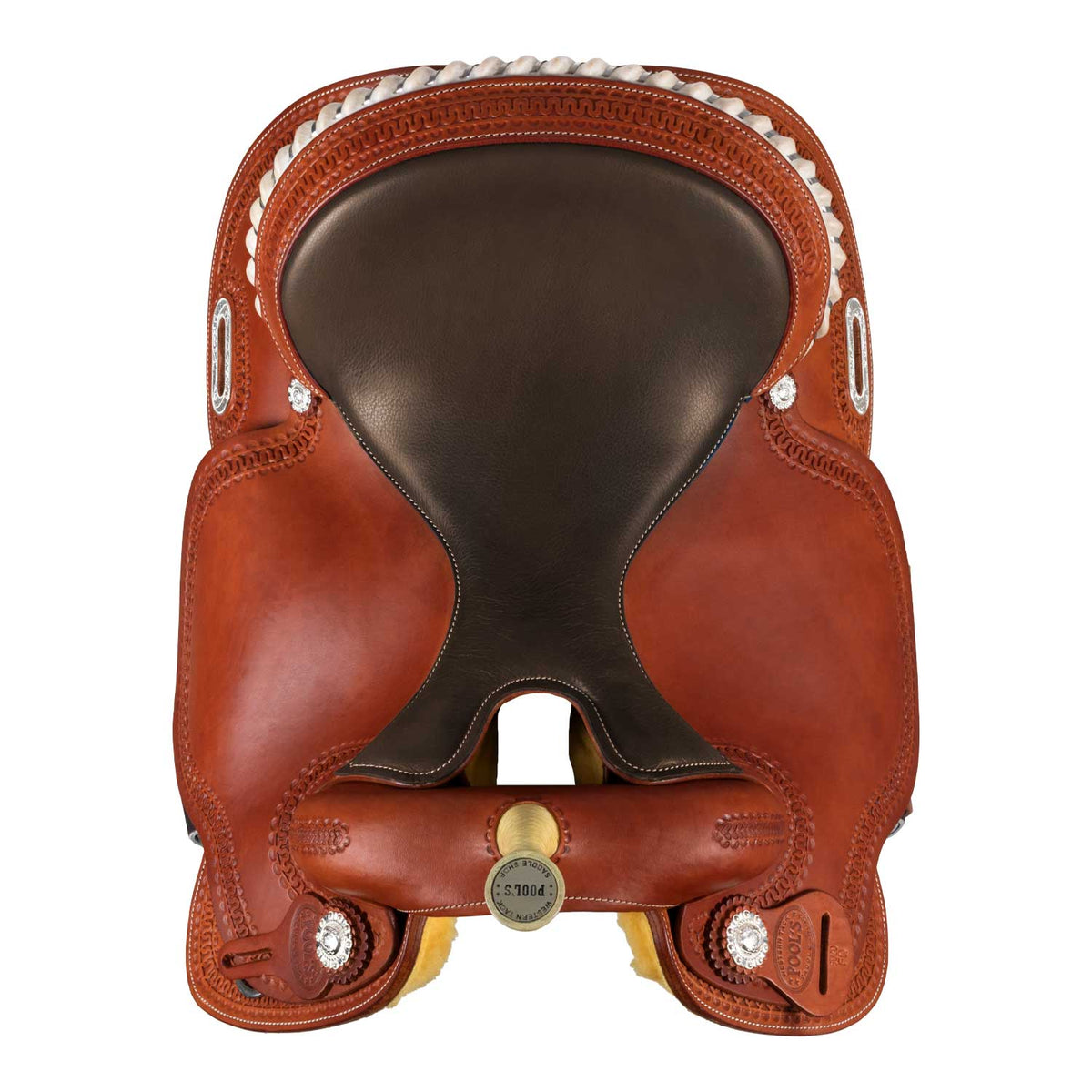 Selle de barrel Pool's Color 5020, siège noir, arçon Ralide, 15 à 16 pouces