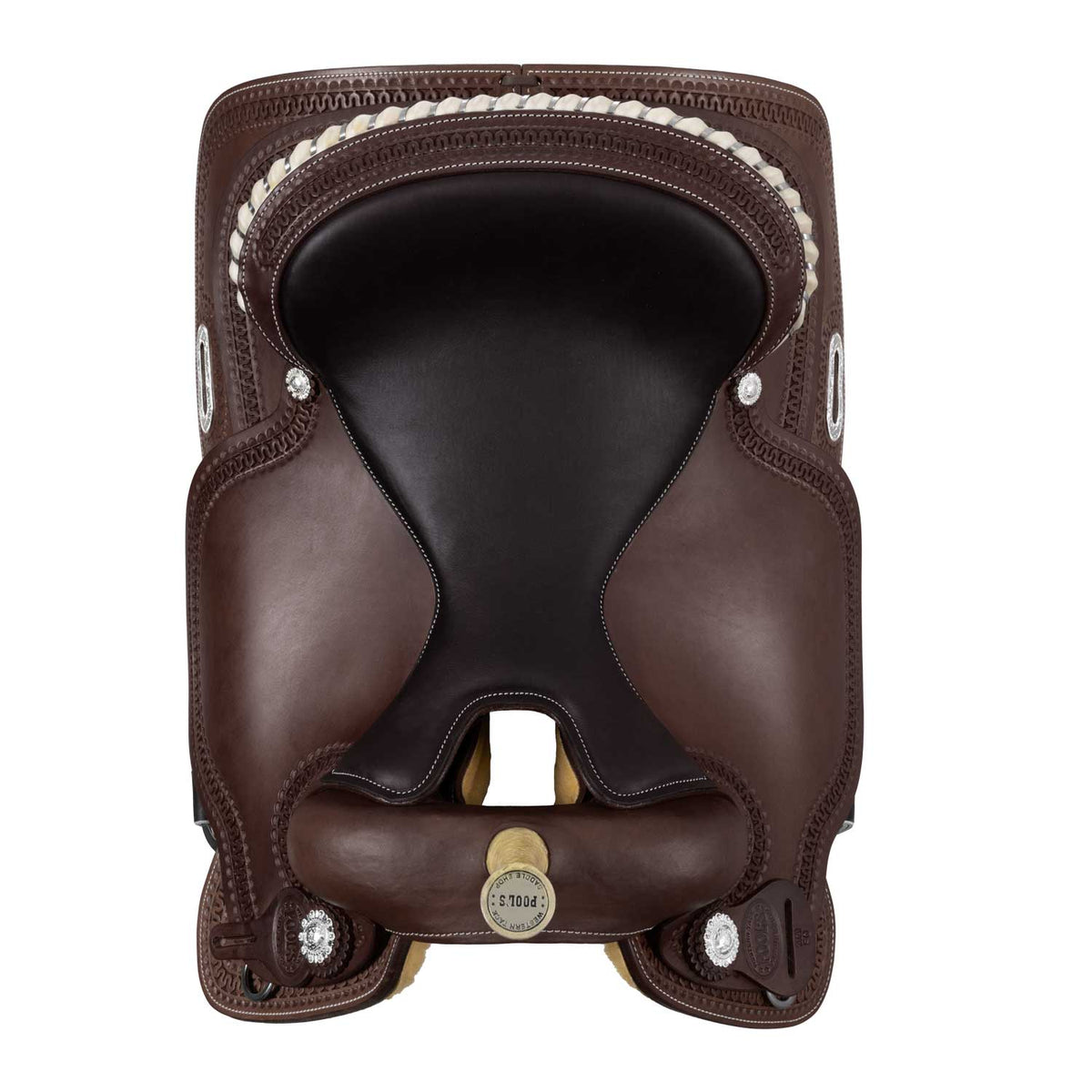 Selle de reining Pool's Rawhide 2020, cuir huilé, arçon Ralide, 15,5 à 17 pouces