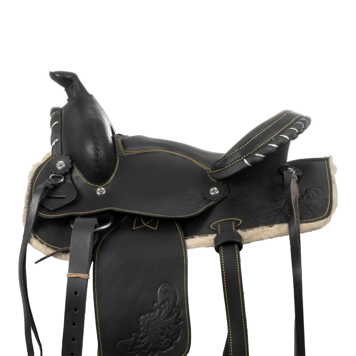Selle western poney Lakota Silver Wire, travail flower, 8, 11 ou 13 pouces