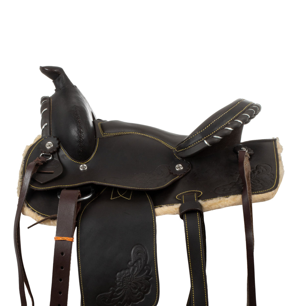 Selle western poney Lakota Silver Wire, travail flower, 8, 11 ou 13 pouces