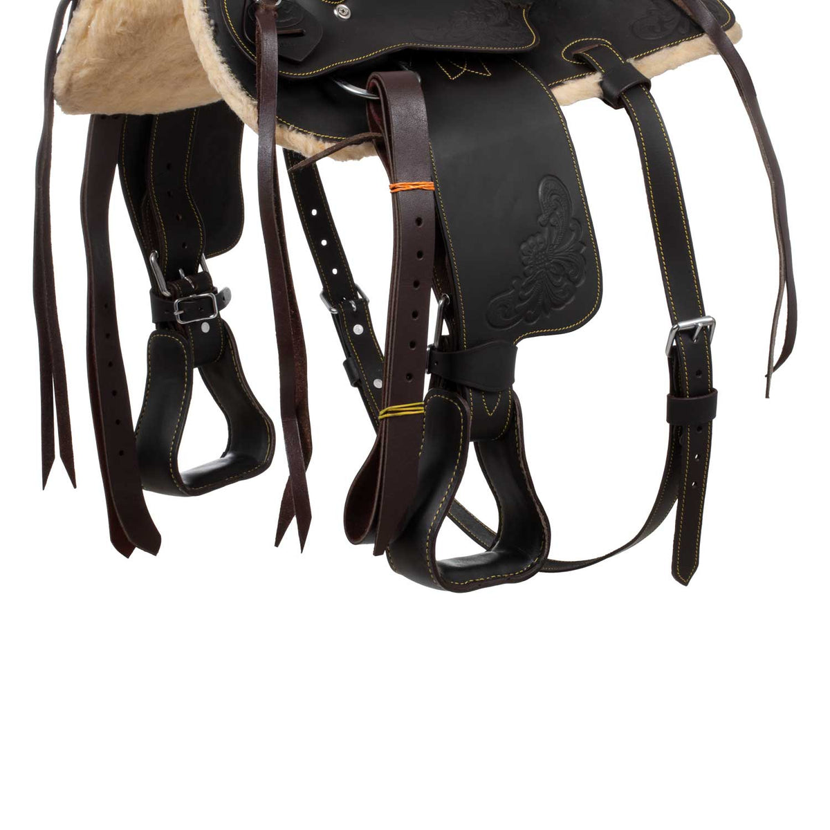 Selle western poney Lakota Silver Wire, travail flower, 8, 11 ou 13 pouces