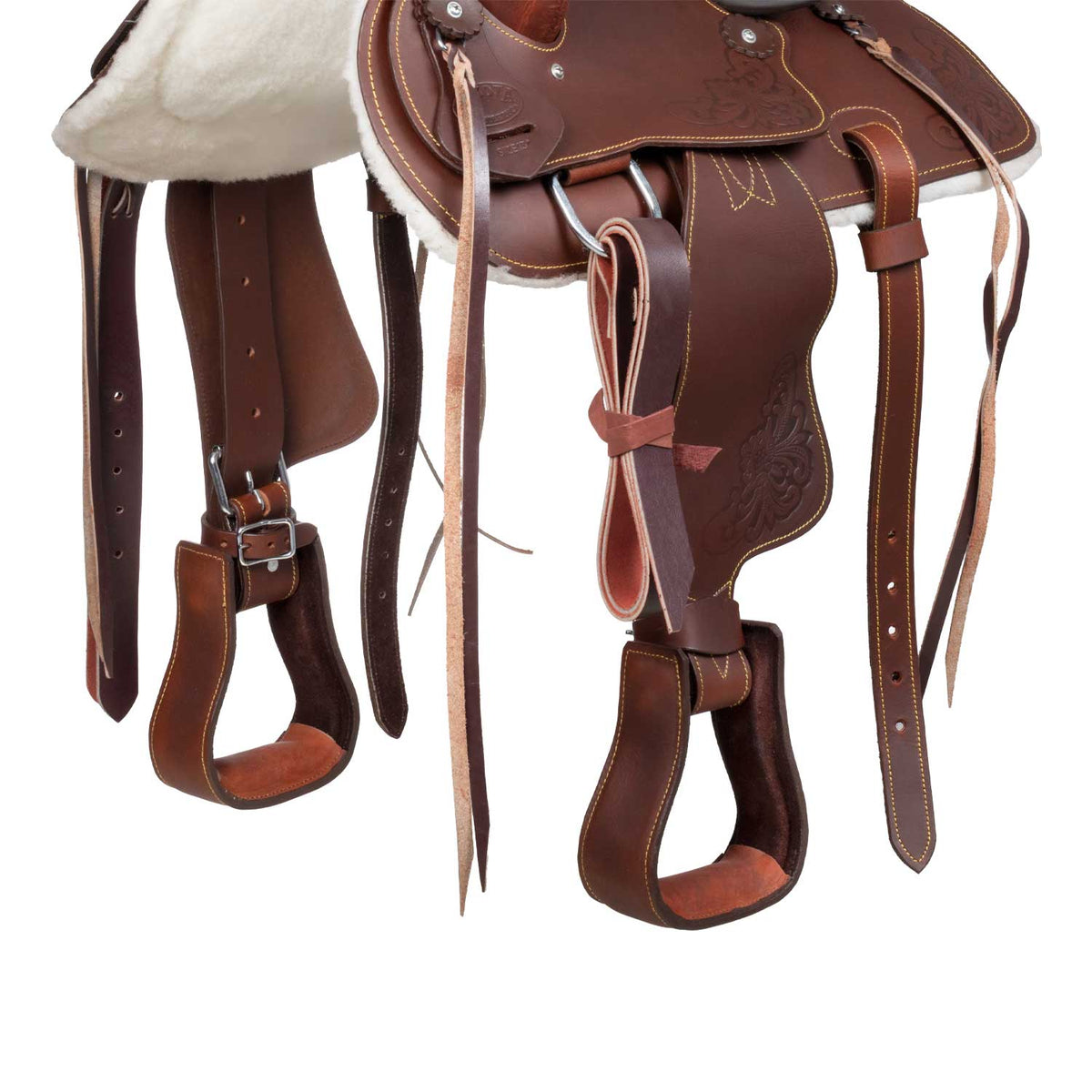 Selle western poney Lakota Prime, siège suédé, dessous mouton synthétique