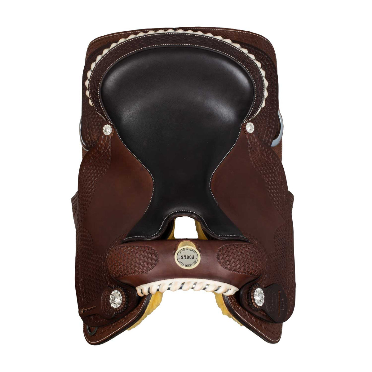 Selle de reining Pool's Genuine Butterfly 9002, cuir harness et rawhide