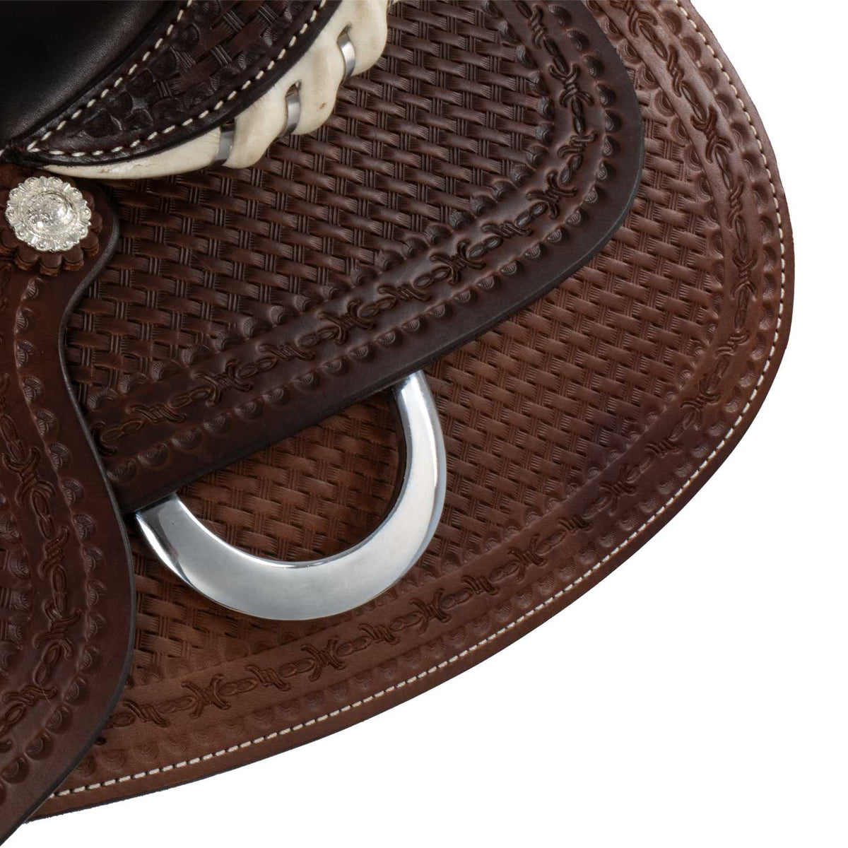 Selle de reining Pool's Genuine Butterfly 9002, cuir harness et rawhide