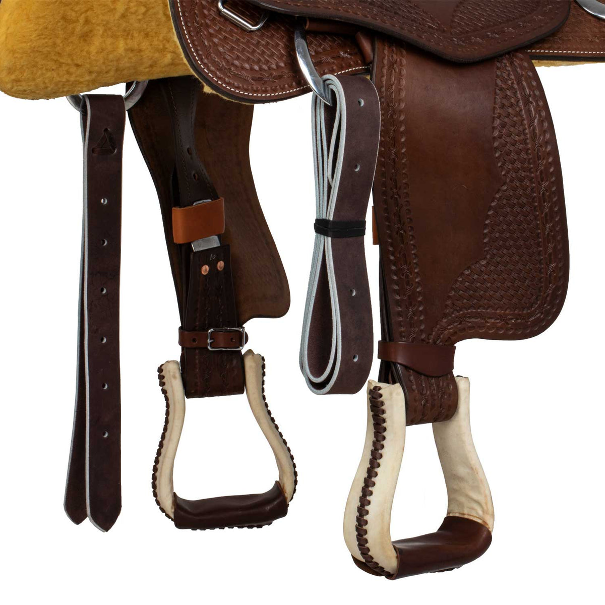 Selle de reining Pool's Genuine Butterfly 9002, cuir harness et rawhide