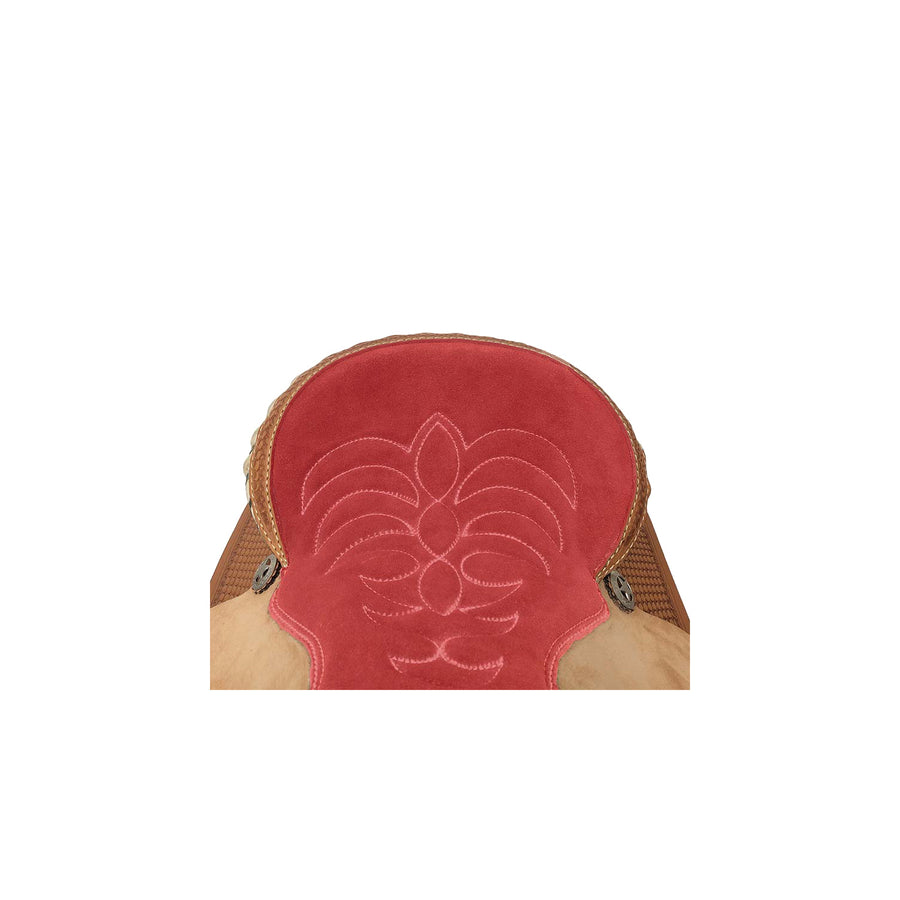 Selle de barrel Denver jupe carrée, siège en daim, arçon Ralide, 16 pouces