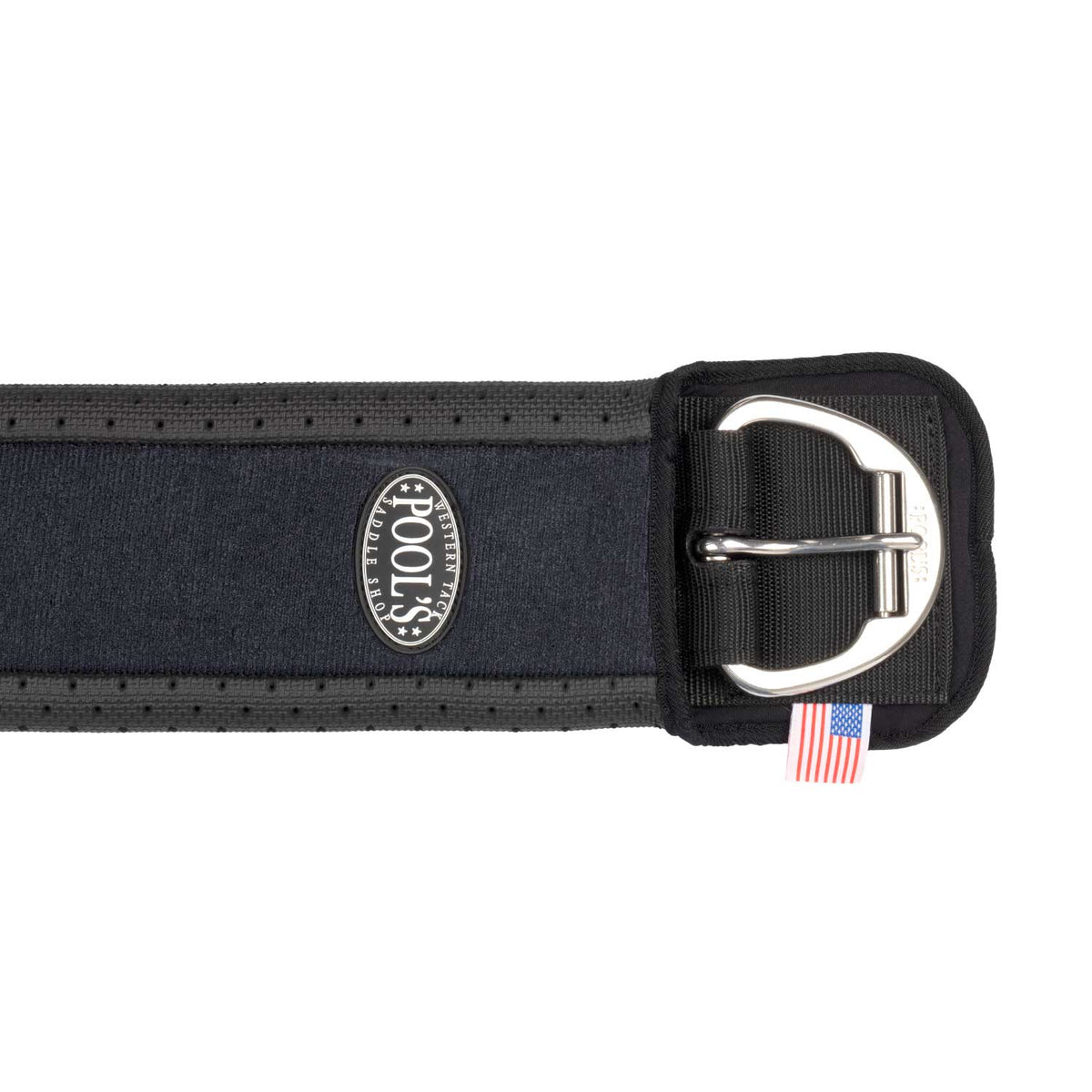 Sangle western Pool's en néoprène soft touch Airflow, boucles à rouleau