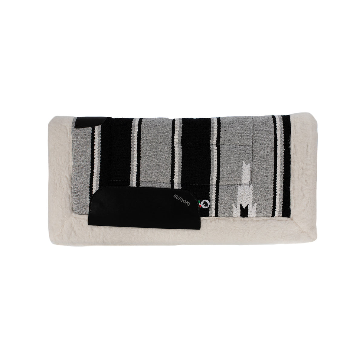 Tapis de selle western navajo Burioni, doublure mouton synthétique