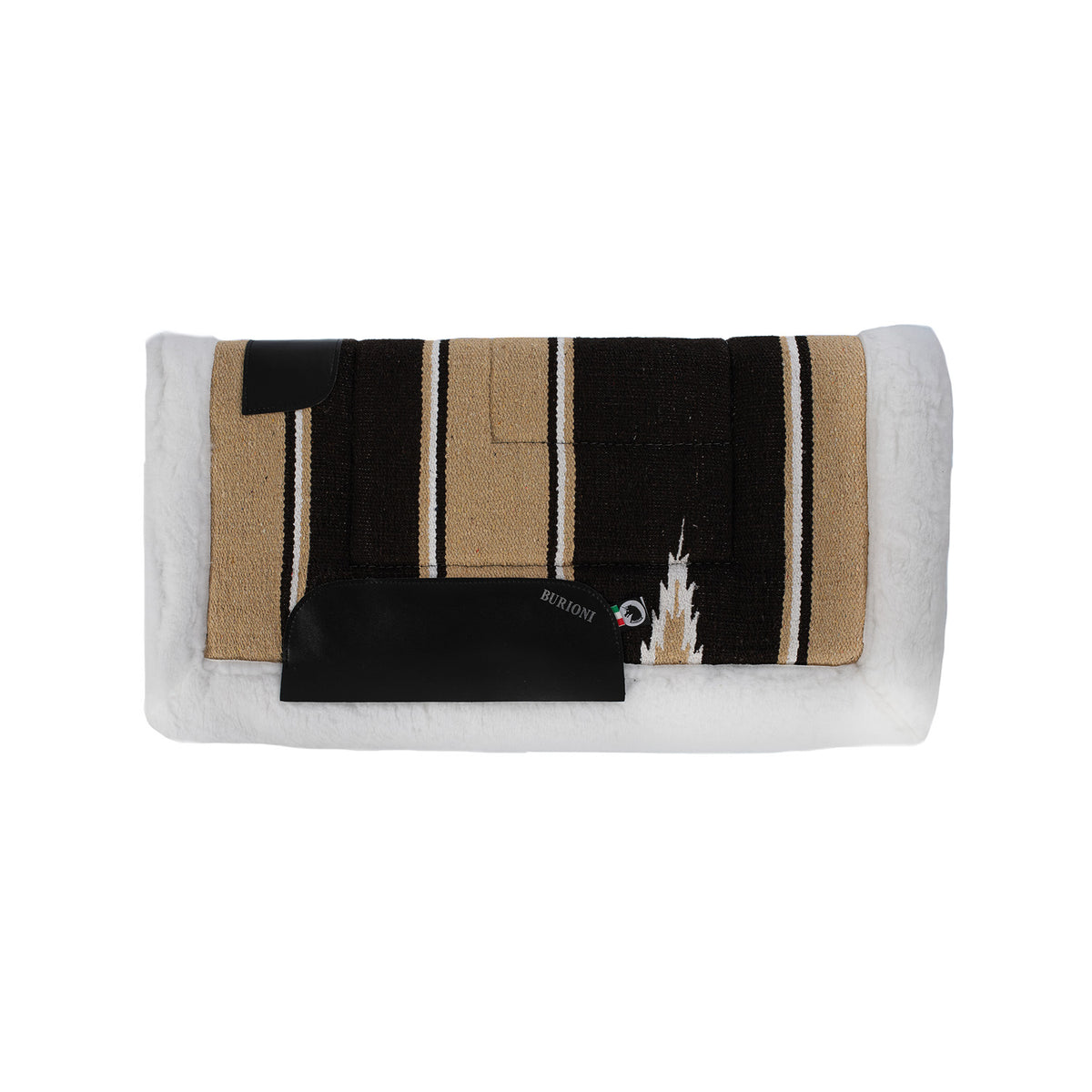 Tapis de selle western navajo Burioni, doublure mouton synthétique