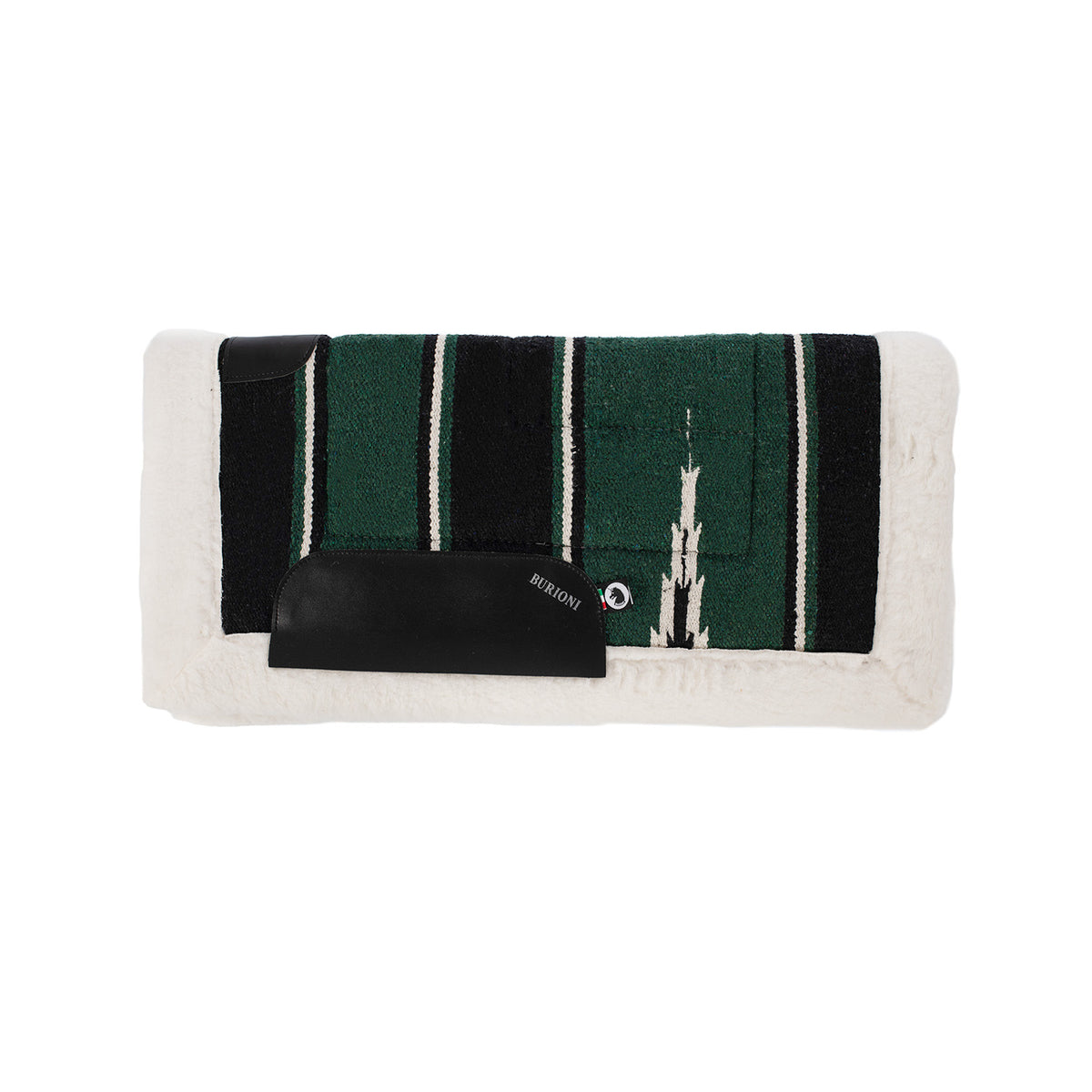 Tapis de selle western navajo Burioni, doublure mouton synthétique