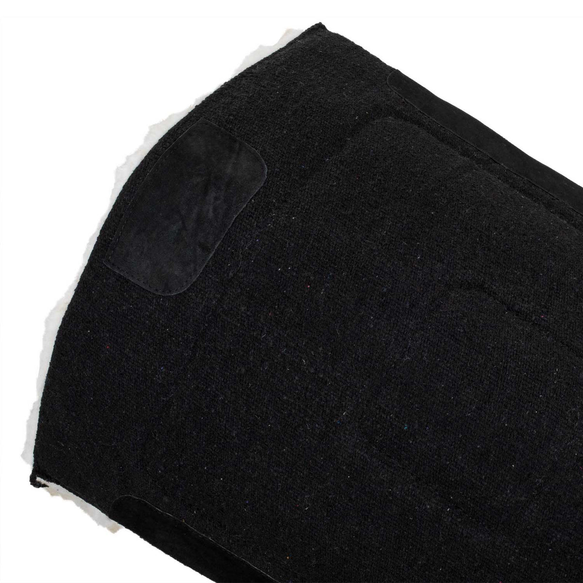 Tapis de selle western Lakota uni, mouton synthétique et cuir, 30 x 30