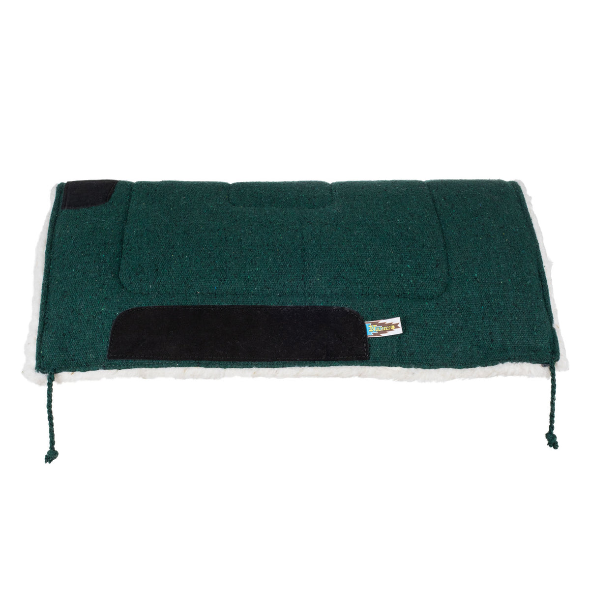 Tapis de selle western Lakota uni, mouton synthétique et cuir, 30 x 30