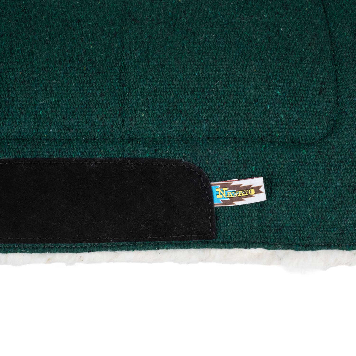 Tapis de selle western Lakota uni, mouton synthétique et cuir, 30 x 30