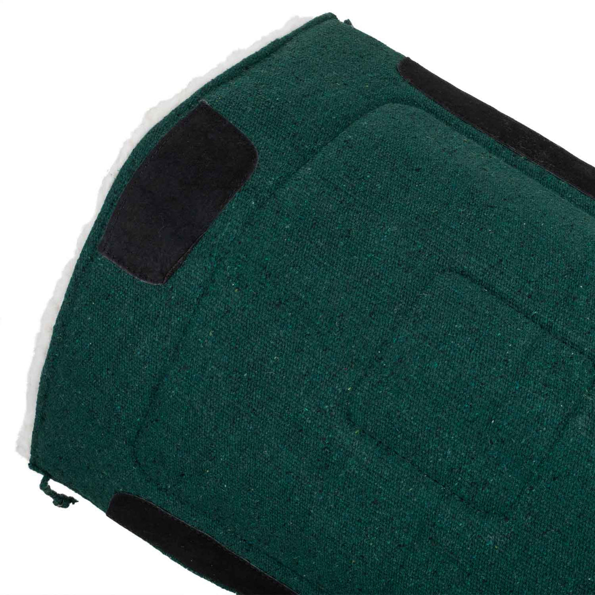 Tapis de selle western Lakota uni, mouton synthétique et cuir, 30 x 30