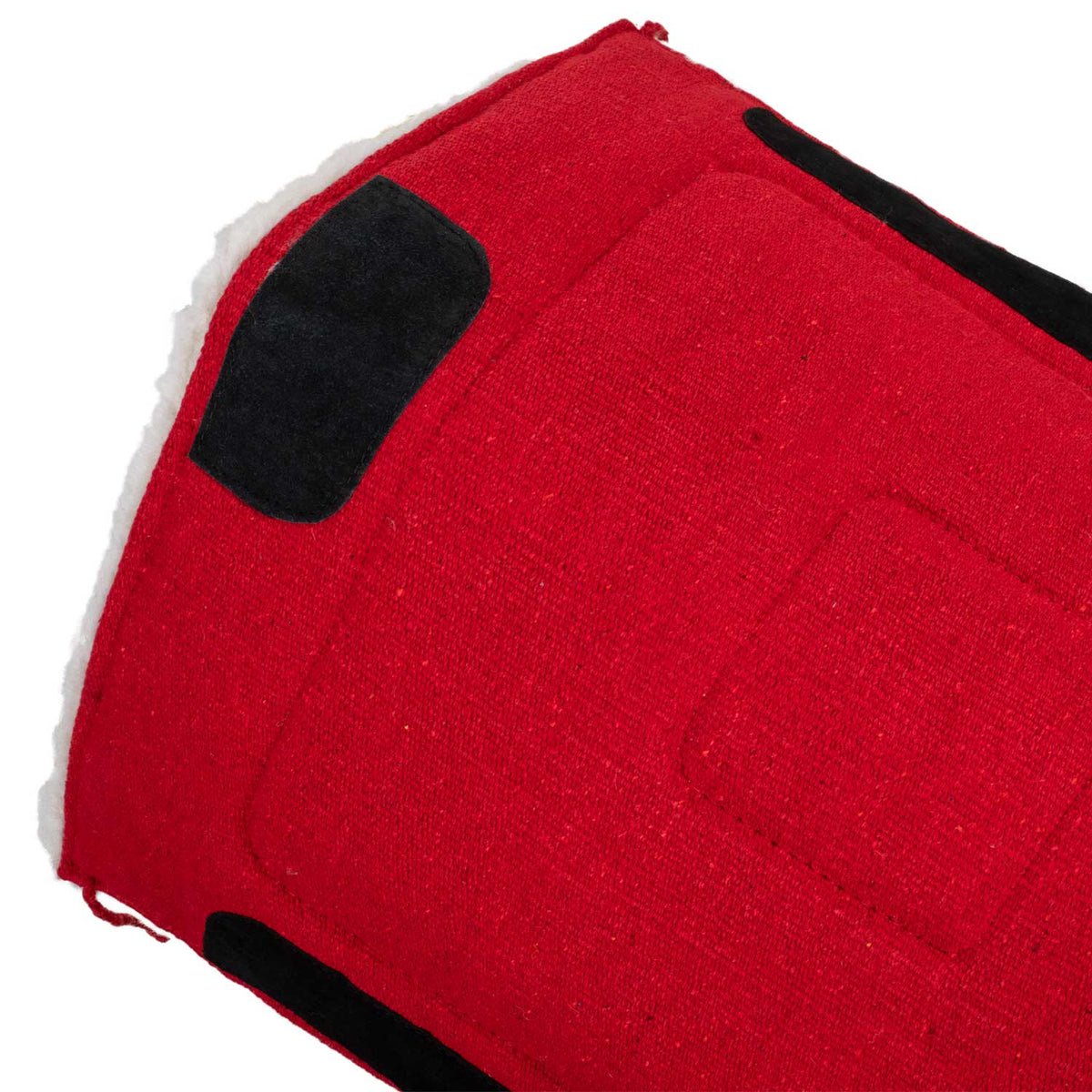 Tapis de selle western Lakota uni, mouton synthétique et cuir, 30 x 30