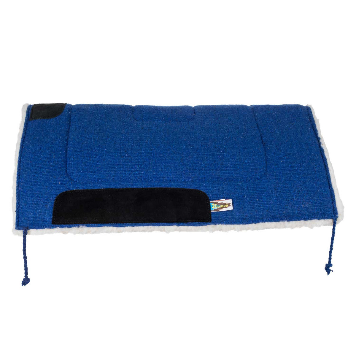 Tapis de selle western Lakota uni, mouton synthétique et cuir, 30 x 30