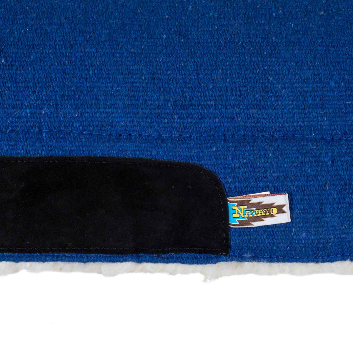 Tapis de selle western Lakota uni, mouton synthétique et cuir, 30 x 30