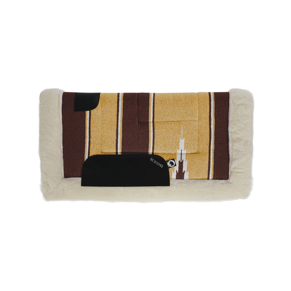 Tapis de selle western Burioni navajo, rembourrage pure laine
