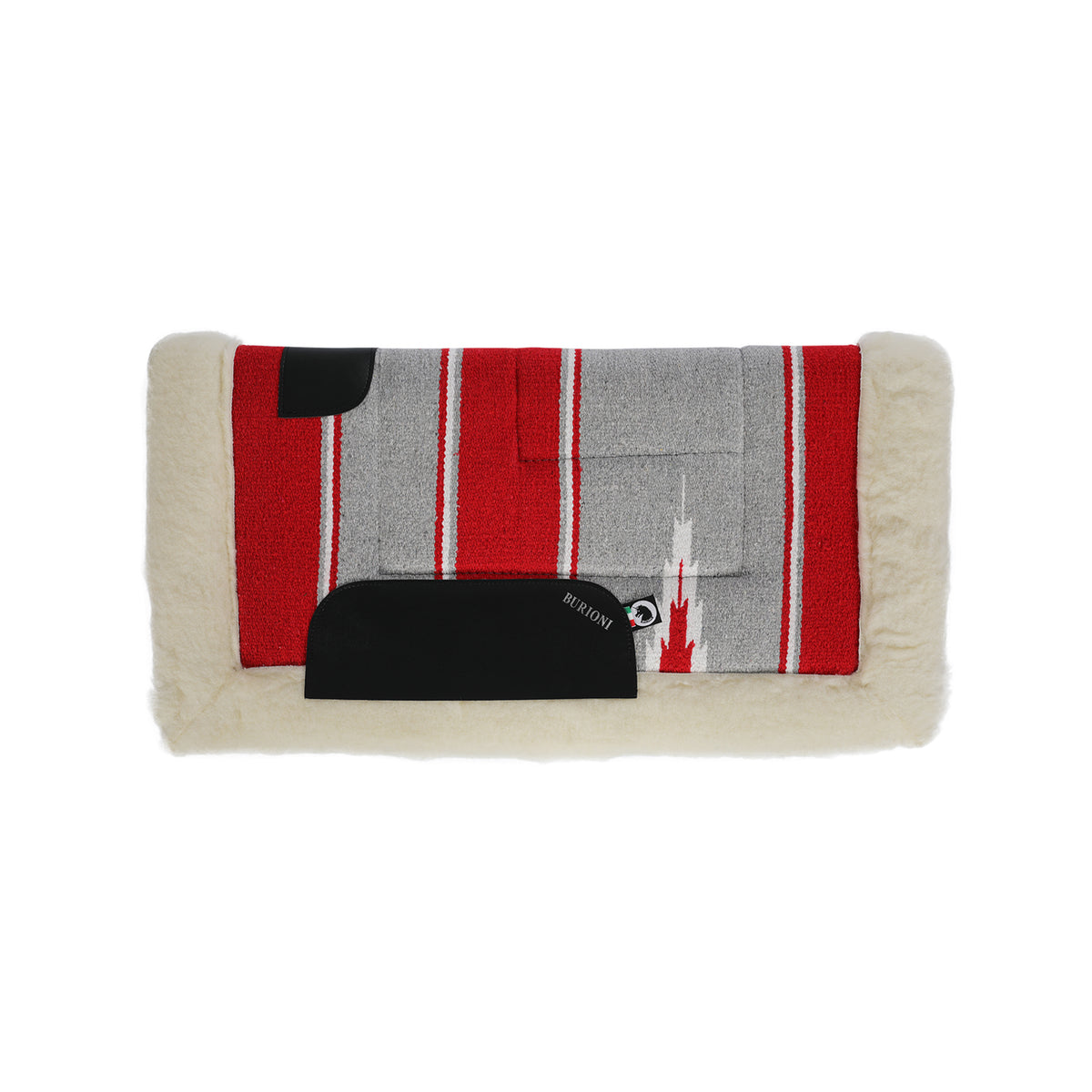 Tapis de selle western Burioni navajo, rembourrage pure laine