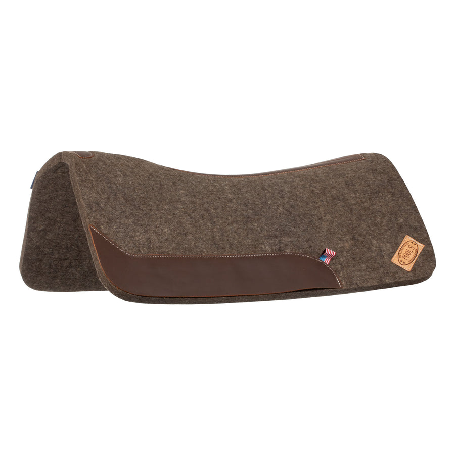 Tapis de selle western Pool's en feutre de laine, forme anatomique