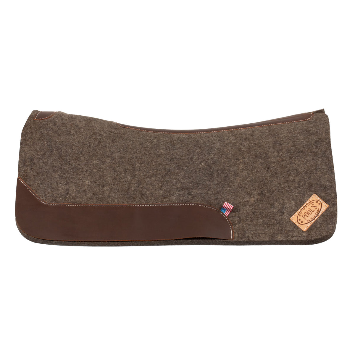Tapis de selle western Pool's en feutre de laine, forme anatomique