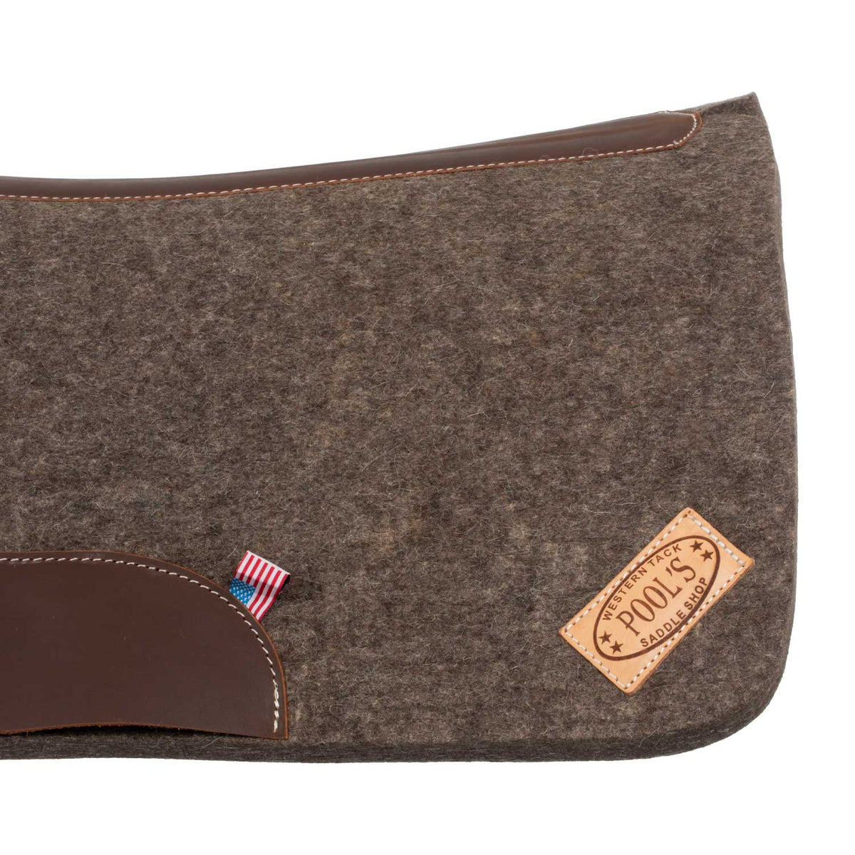 Tapis de selle western Pool's en feutre de laine, forme anatomique