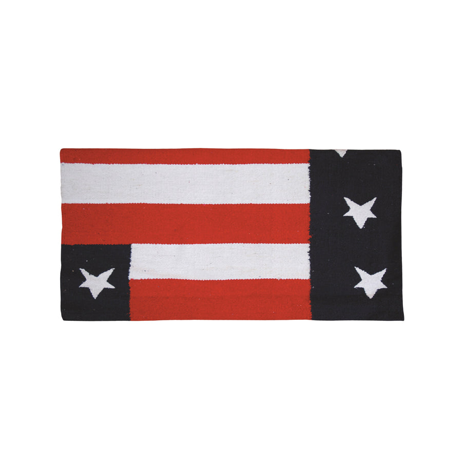 Couverture de selle navajo en coton Lakota couleurs USA, 36 x 34