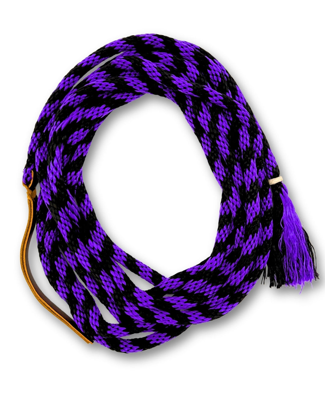 Mecate western en nylon souple violet et noir, 5/8 de pouce, 7 m