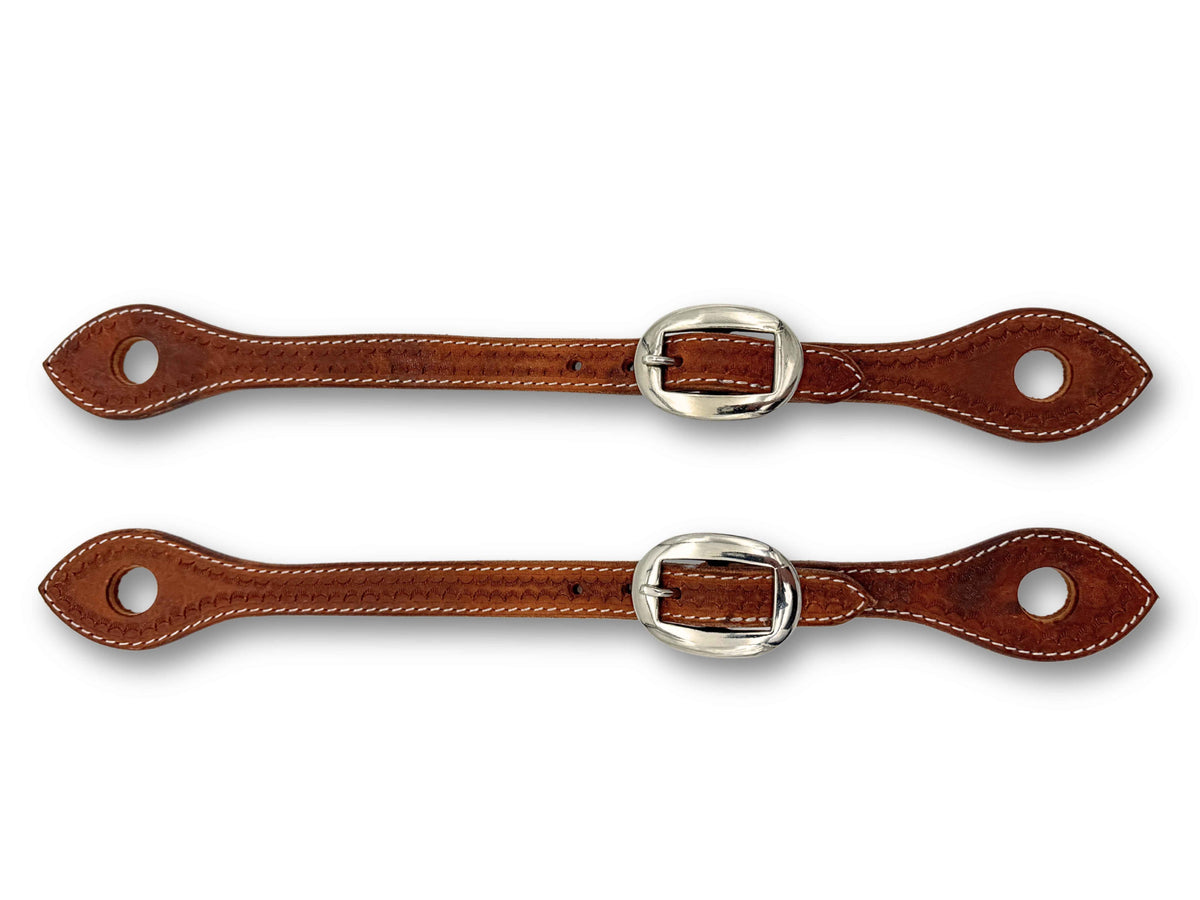 Slobber straps Quick Change en cuir américain estampé, à boucle