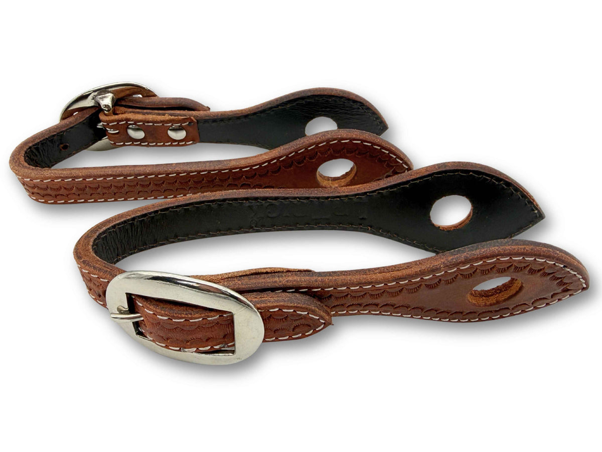 Slobber straps Quick Change en cuir américain estampé, à boucle