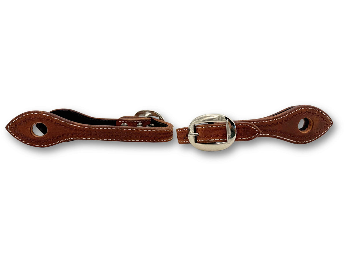 Slobber straps Quick Change en cuir américain estampé, à boucle