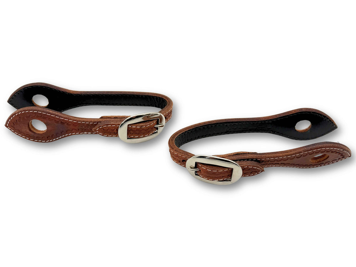Slobber straps Quick Change en cuir américain estampé, à boucle