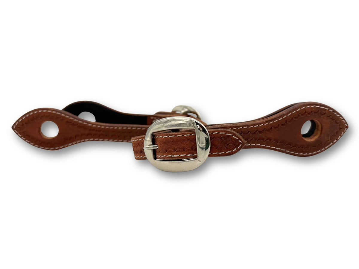 Slobber straps Quick Change en cuir américain estampé, à boucle